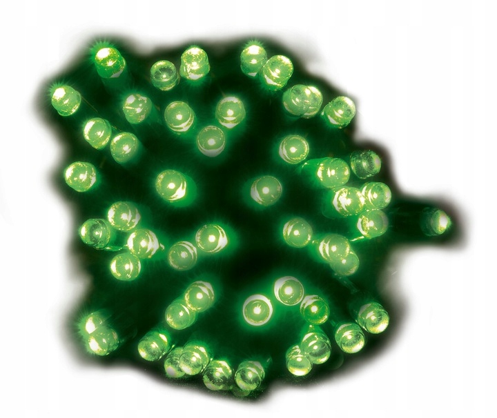 Lampki solarne 50 led zielone