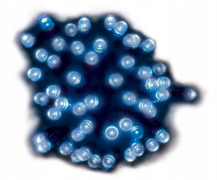 Lampki solarne 50 led niebieskie