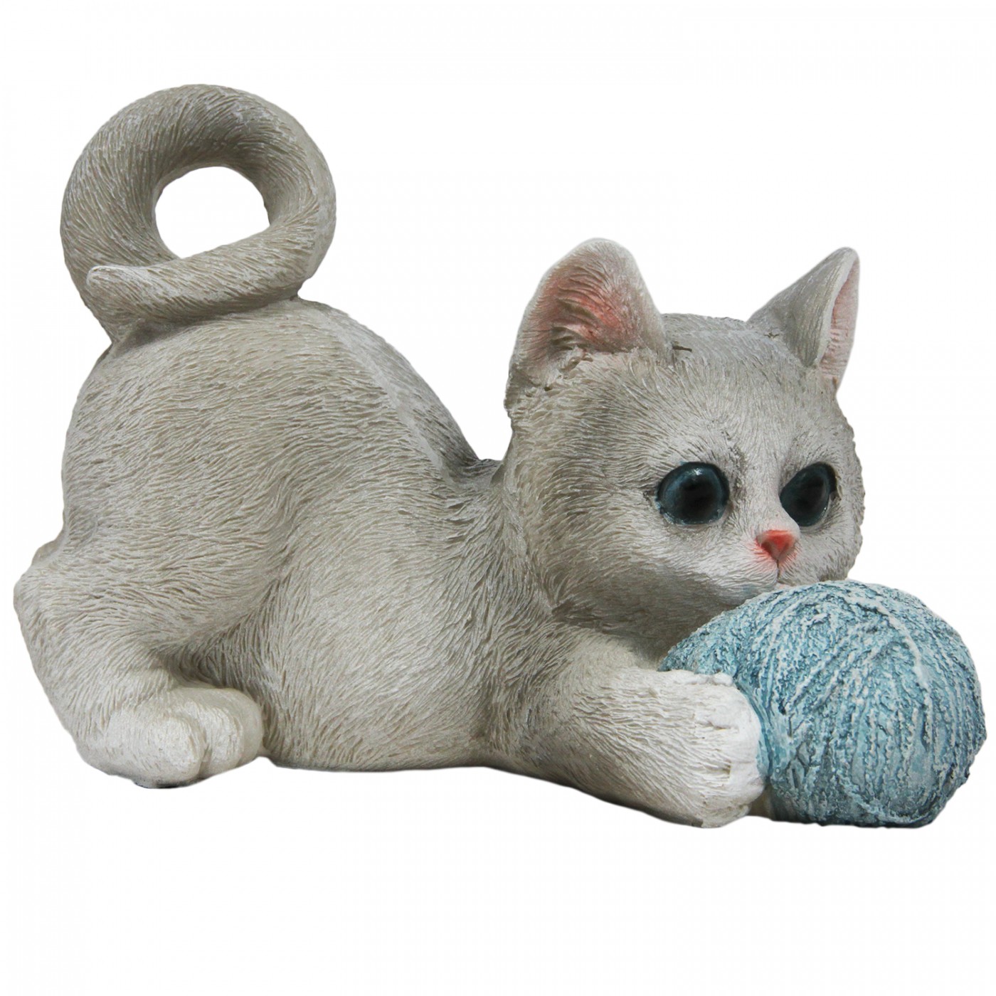 Figurka ozdobna kot z kulą nici