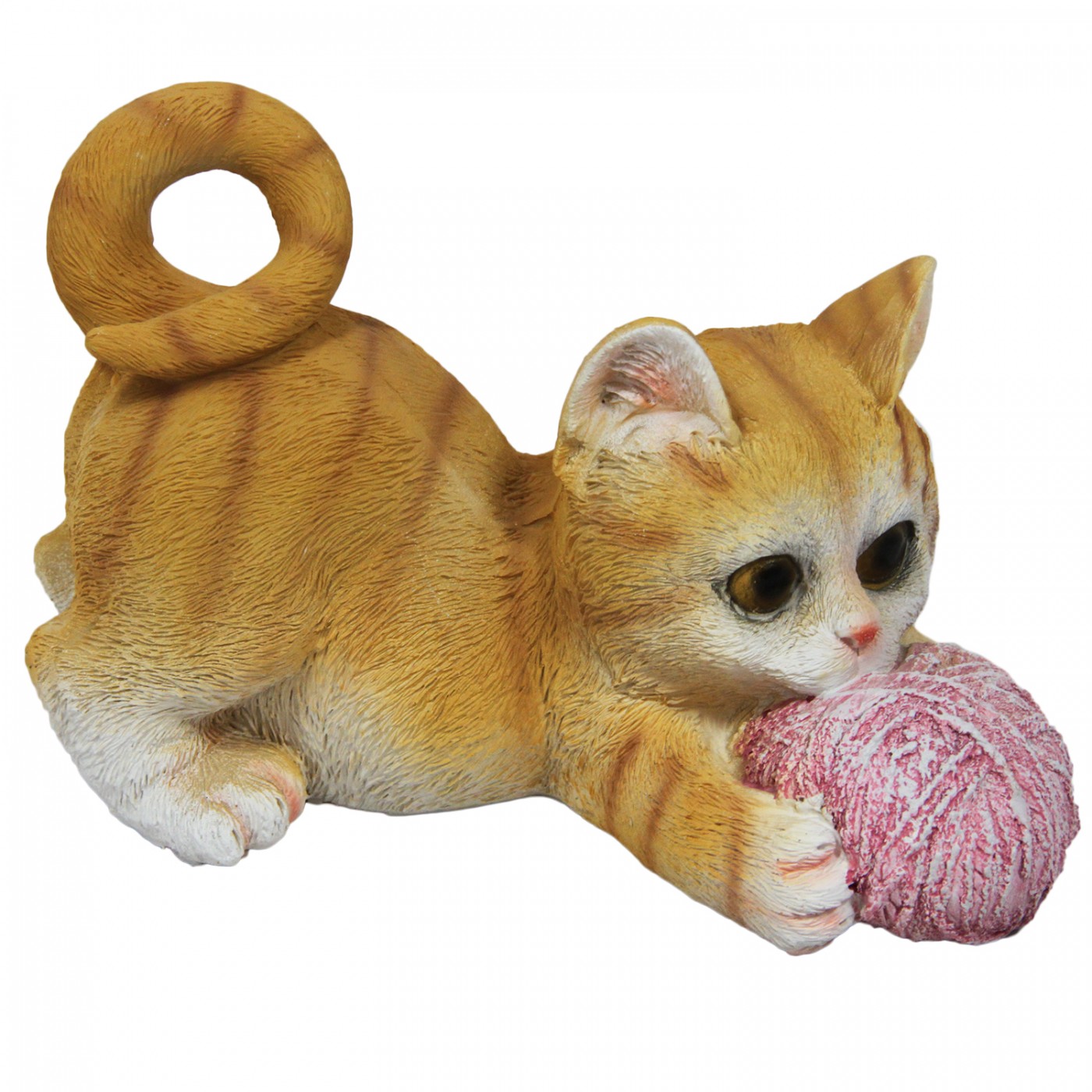 Figurka ozdobna kot z kulą nici