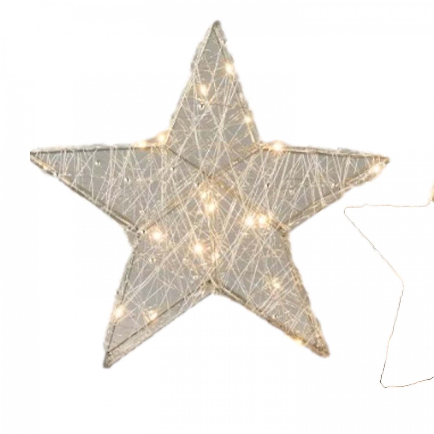 Gwiazda biała z lampkami LED 30 cm