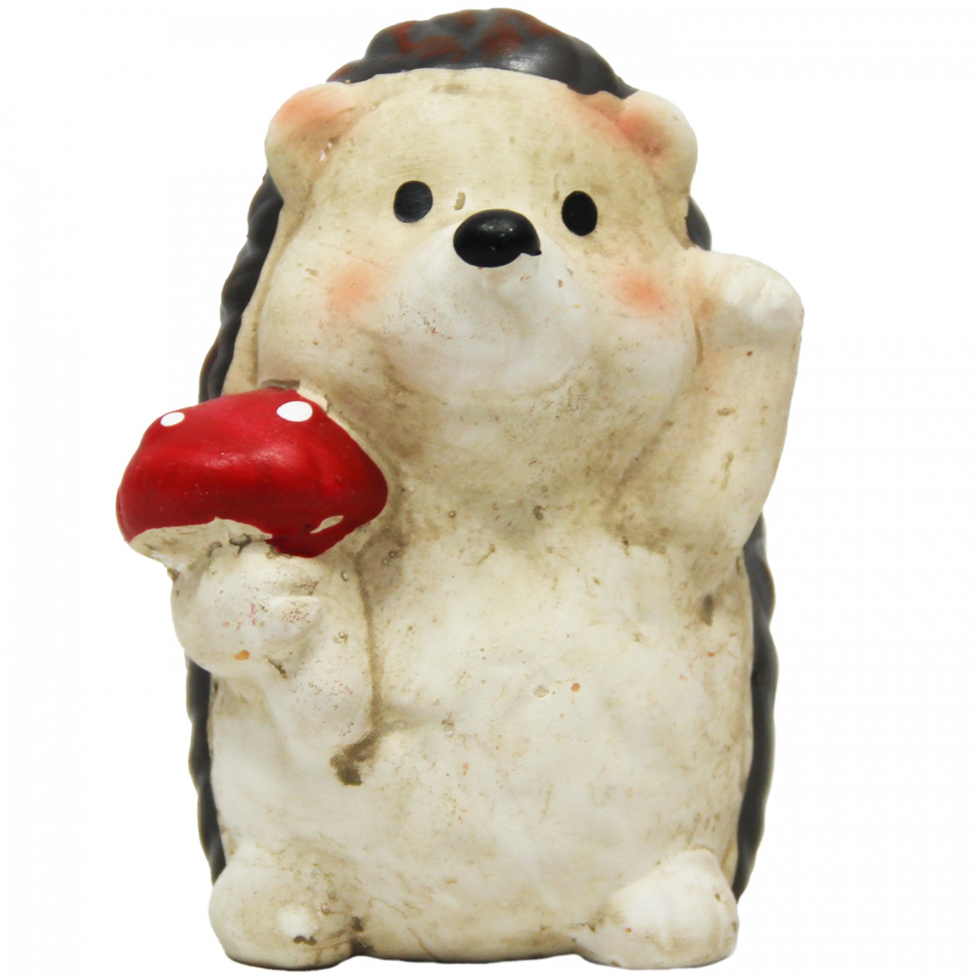 Figurka ozdobna Jeż z muchomorem - mała - dekoracyjna