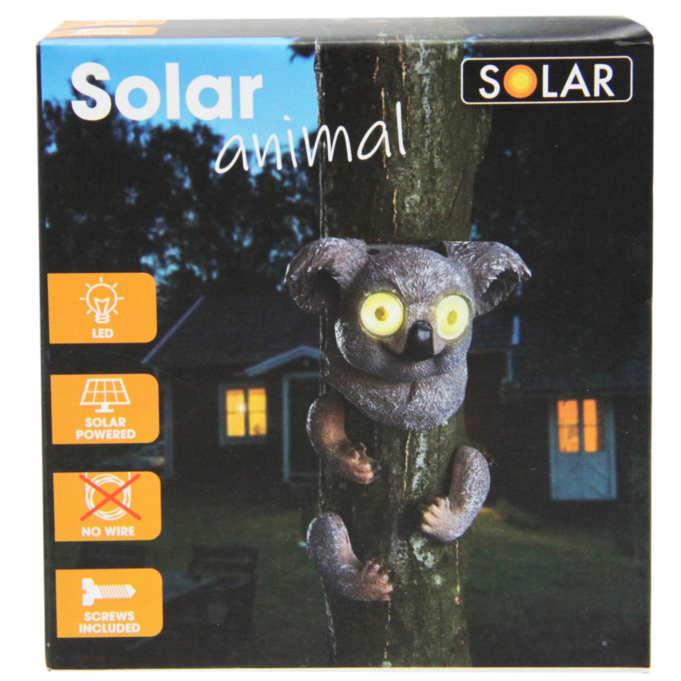 Figurka solarna ogrodowa zwierzątko wisząca 2 LED