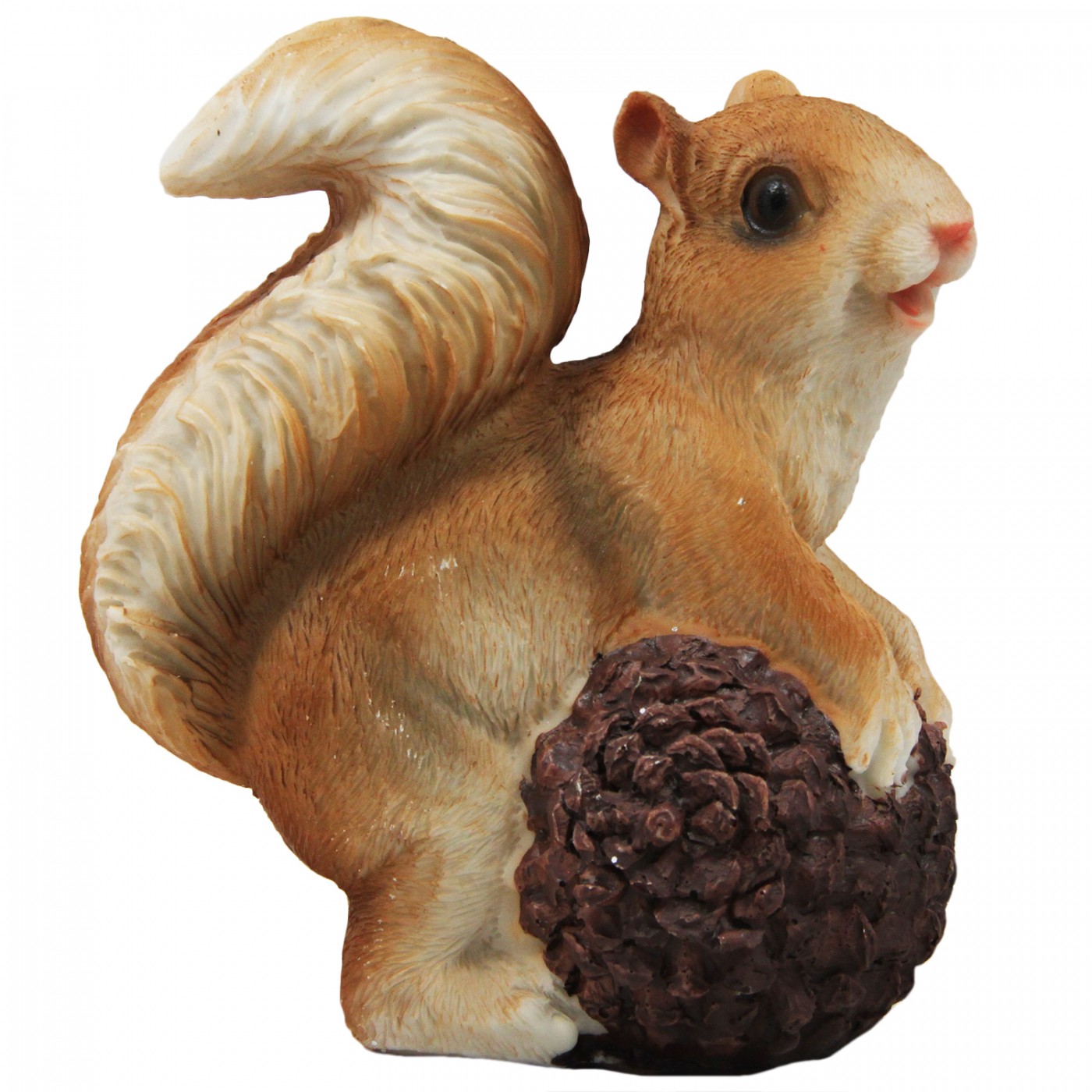 Figurka ozdobna wiewiórka z szyszką - mała - dekoracyjna