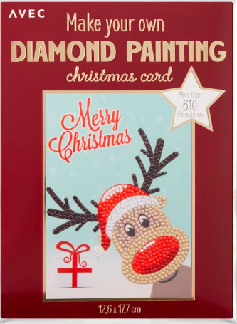 Kartka świąteczna diamentowe malowanie