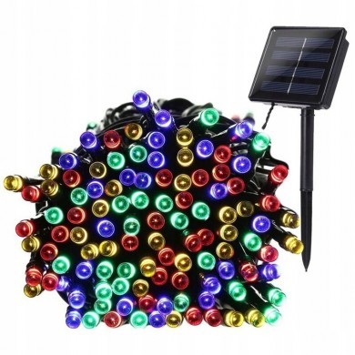 Lampki solarne 50 LED kolorowe