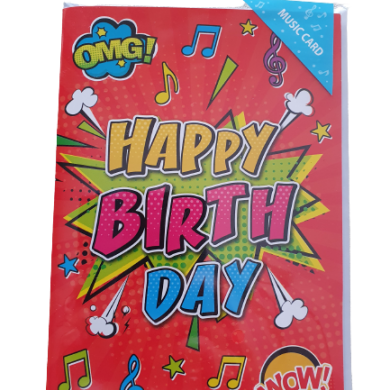 Kartka grająca - urodzinowa