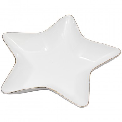 Miska talerz porcelanowy w kształcie gwiazdy - 30 cm