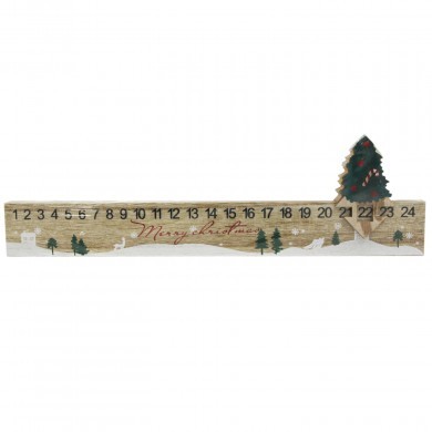 Kalendarz adwentowy drewniany - Choinka