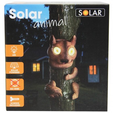 Figurka solarna ogrodowa zwierzątko wisząca 2 LED